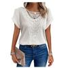 Spring and Summer New Lace Stitching Short-sleeved T-shirt