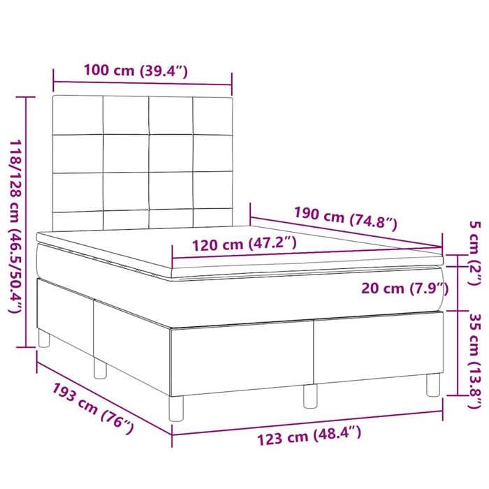 VidaXL Sommier à lattes de Lit avec Matelas et LED, Lit Rembourré, Lit Double, Lit Adulte de Chambre à Coucher Intérieur, 3270246