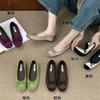 French Shallow Mouth Women's Shoes Evening Ladyshoes Low Heel Inner Bow Splicing Ballet Single Shoes Women