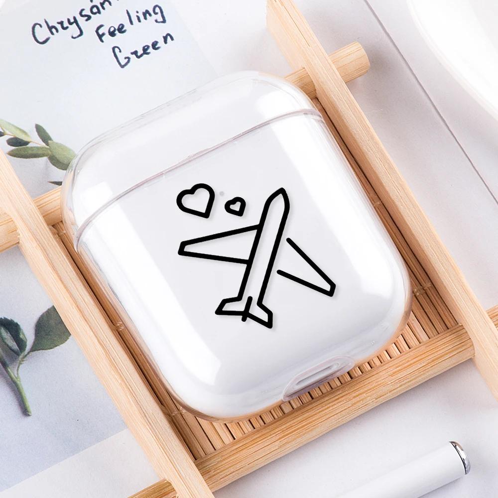 Przezroczyste Etui na Słuchawki z Wzorem Samolotu Dla Airpods 4. 2 1 3 Pro 2 Pokrowiec na Słuchawki Dla Apple Airpods Air Pods Pro Airpods3
