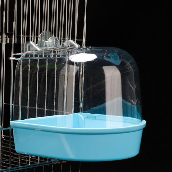 Bird Bathtub Water Injection Hole Washing Dry Cleaning Plastic Thicken Parrot Bath Box Bird Supplies