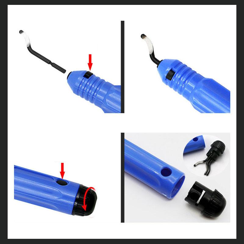 11PCS/Set Rotary Deburr Blades Set With Handle Hand Deburring Tool Trimming Knife Scraper Edge Chamfer Trimming Tools Kit