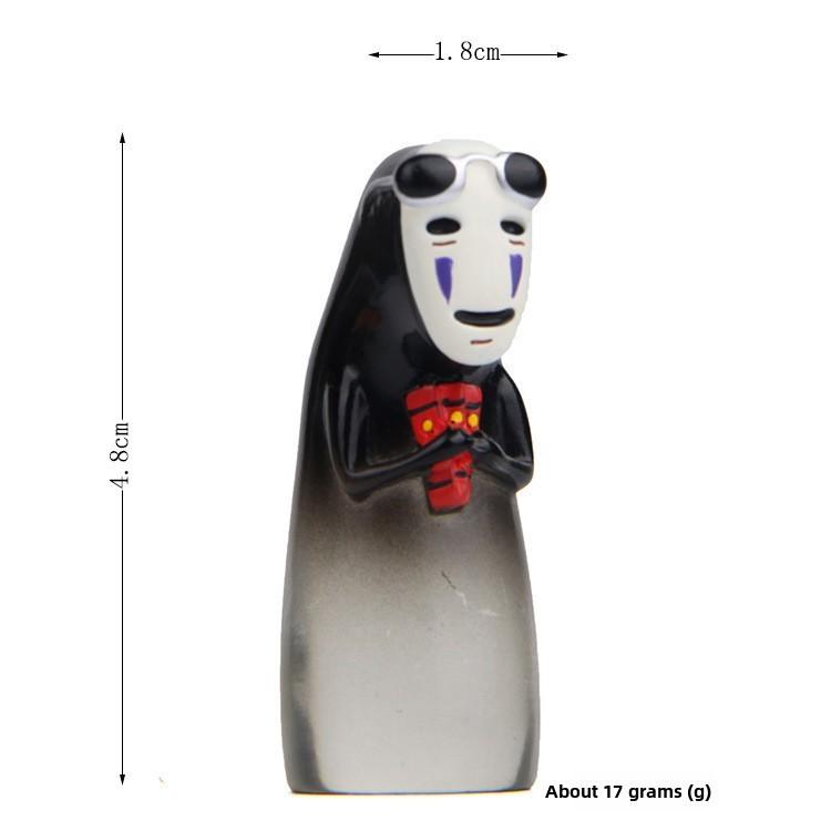 Chihiro Yubaba Cute No Face Man Rat Anime Character Mini Model Decoration Props