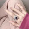 Women's Gemstone Zircon Ring: Purple, Full Diamond Inlay, Colorfast, High-End, Ultra Shiny for Live Broadcast