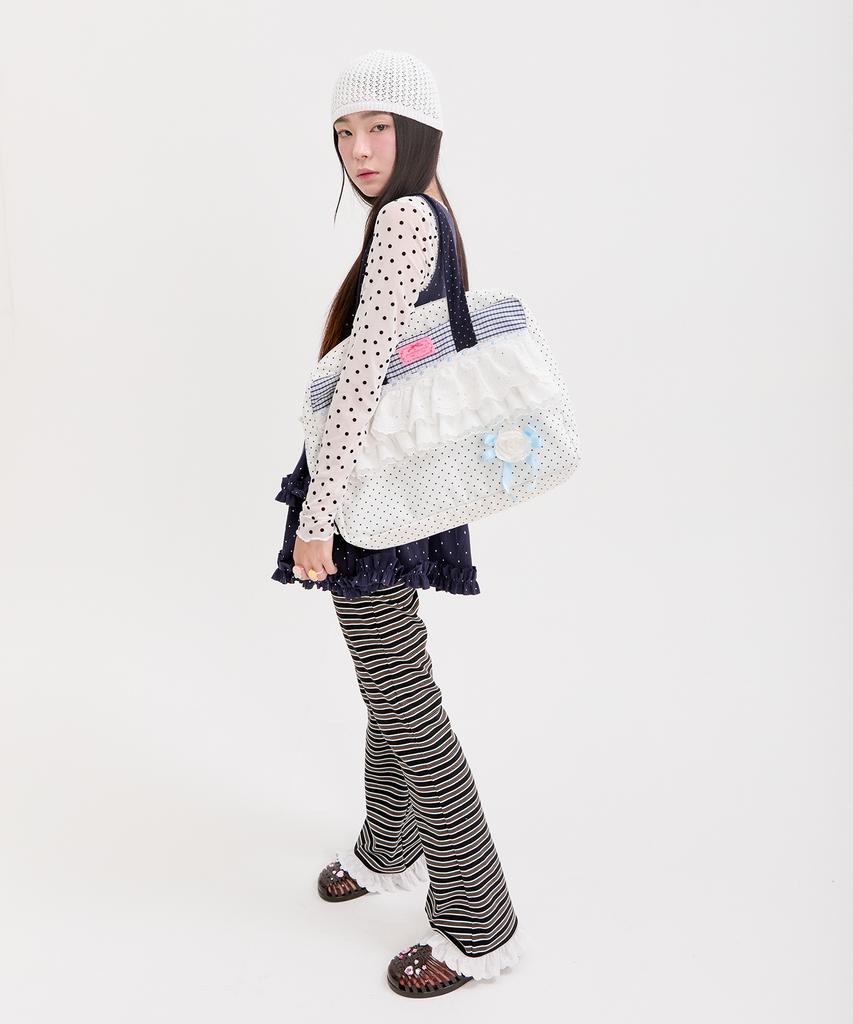 Nefnef Dot Lace Shoulder Bag