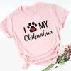 Stampa Mamma Chihuahua T-shirt da Donna Estate Nuova Moda T-shirt Divertente Design Cane Bella Ragazza T-shirt Tee Shirt Femme