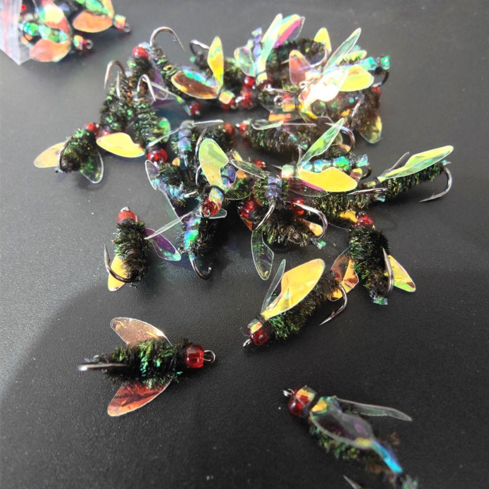 1/5PCS Flies Tackle Bionic Fly Fishing Bait Spinner Swim Baits Flies Fly Fishing 18(10pcs)