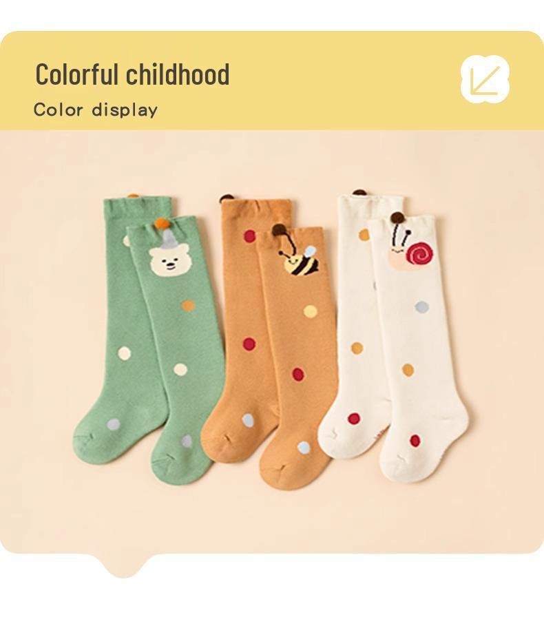 Baby Winter Collection: Nidoran Fleece-Lined Knee-High Warm Cotton Socks for Newborns
