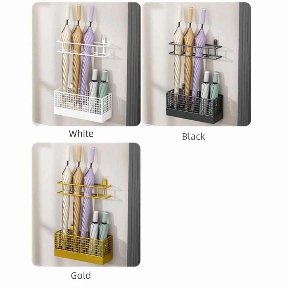 Wall-Mounted Umbrella Holder Metal Umbrella Organizer Durable Umbrella Storage Rack  Apartment