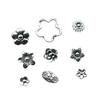 20 Stück Blumenperlen-Anhänger Antiksilber Farbe Kleine Löcher Blumenperlen-Anhänger Schmuck DIY Blumenperlen-Anhänger Zubehör