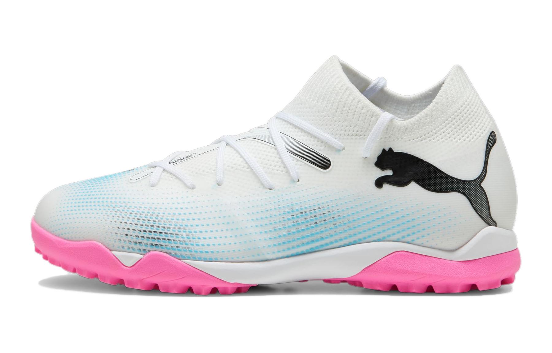 PUMA FUTURE 7 MATCH NJR FG/AG Mid top Kids Soccer Shoes White Pink Kids 107731-01 33