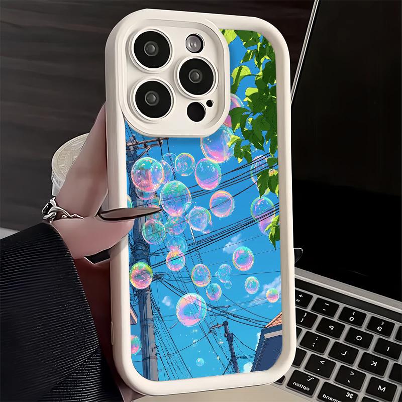 Phone Case for iPhone 17 Air 16E 15 16 Pro Max Anime Aesthetic Scenery Cover 14 Plus 13 12 Mini Soft Shell Silicone Fundas