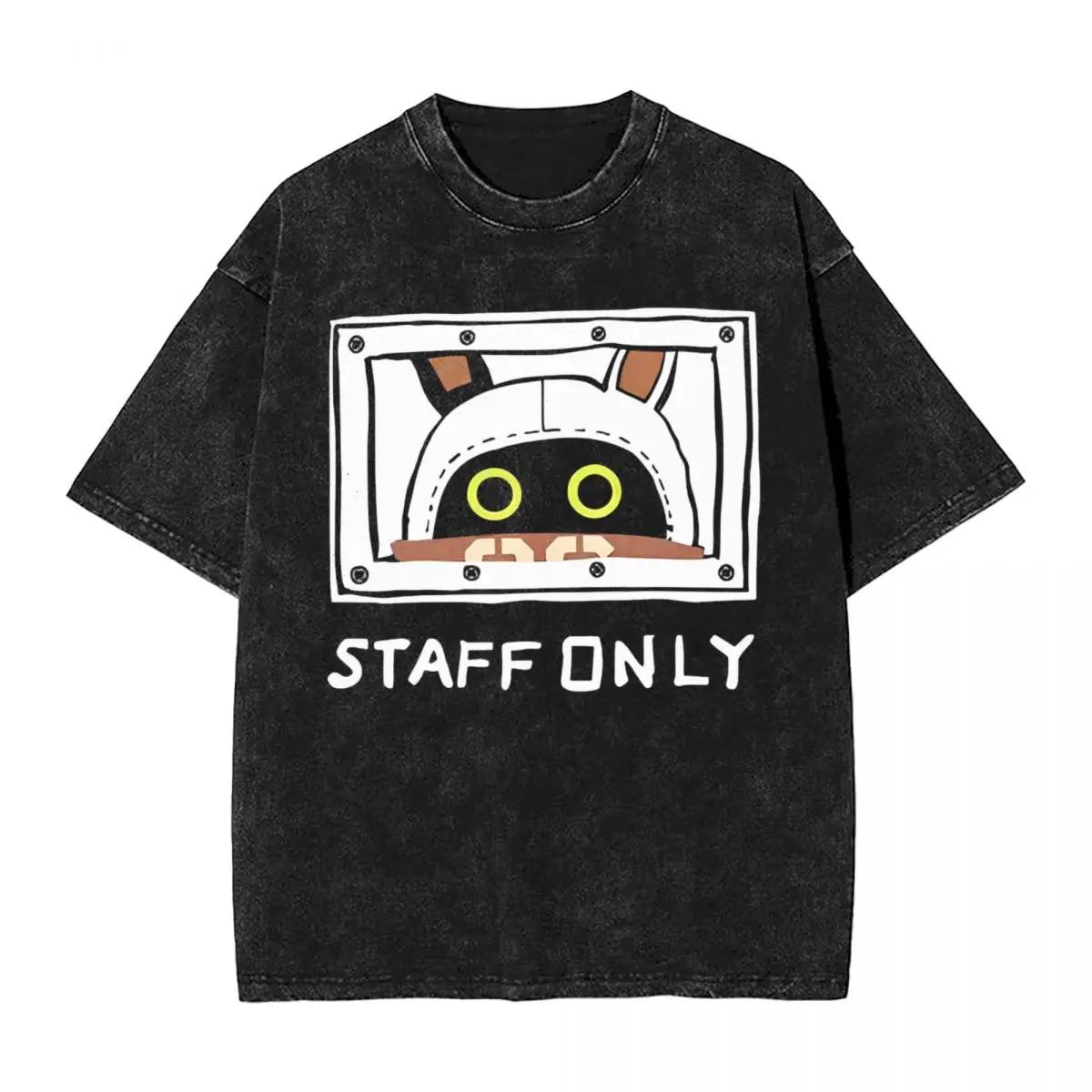 Washed T Shirts Bangboo Zenless Zone Zero Hip Hop T-Shirt Oversize Game Streetwear 100% Cotton Tops Tops Tees Men Women S