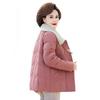 Autumn and Winter Middle-aged and Elderly Mothers Down Padded Jacket Women's Fashion Western Style Thick Warm Padded Jacket Grandma Fur Collar Jacket