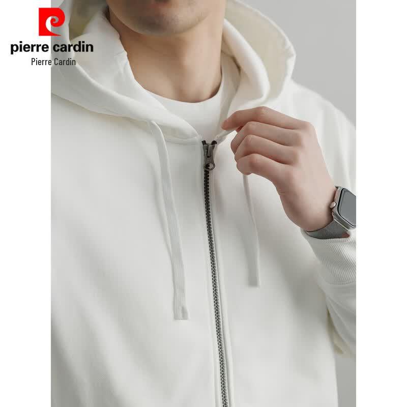 

Pierre Cardin Men s Heavyweight Hooded Zip-Up Sweatshirt L