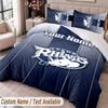 Leeds Rhinos Printed Bedding Set Custom Name Text 1 Duvet Cover 2 Pillowcases For Bedroom