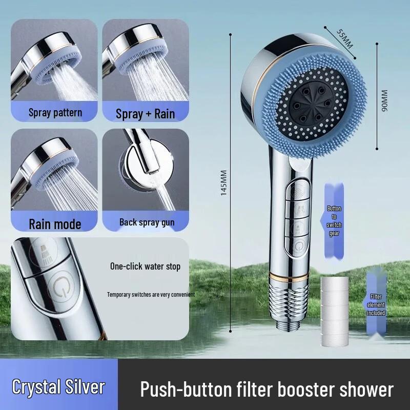 YIXI Pressurized Shower Head Set