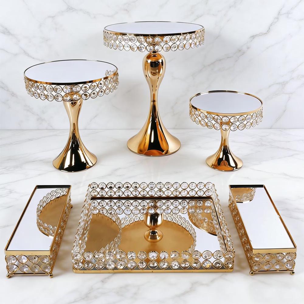 European Crystal Cake Stand: Wedding Decoration & Dessert Tray Ornament