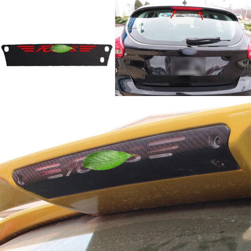 For Ford Focus Hatchback 2012-2018 Black Leather Tail High Brake Lamp Light Trim