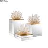 Agate Stone Transparent Crystal Crafts Sculpture Gold-plated Crystal Marble Ornaments Living Room Furnishings Desk Decoration