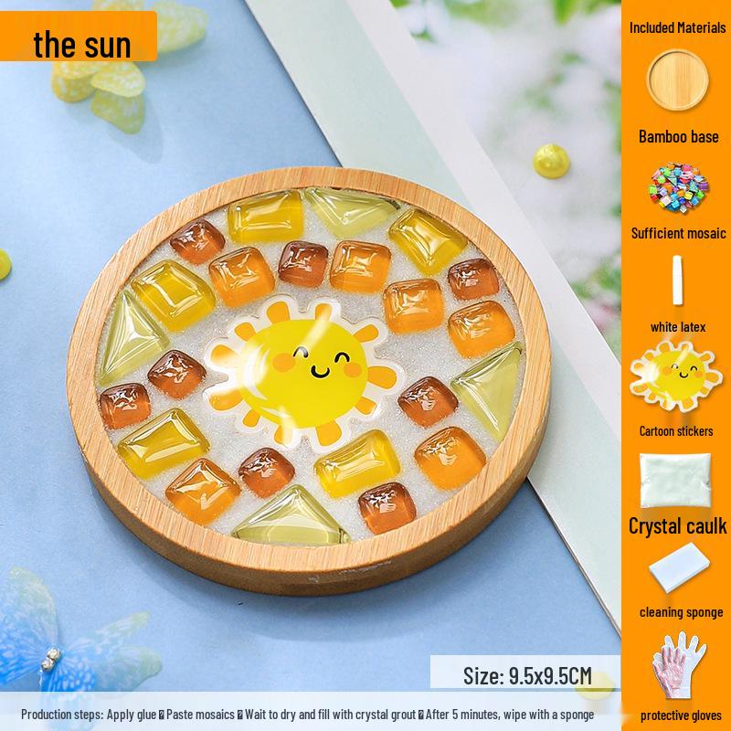 Mosaic DIY Coaster Kit: Parent-Child Creative Gift for Kids