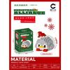 DIY  Diamond Micro Particle Building Block Santa Claus Socks Party Style Cartoon Character Christmas Toys for Children Gifts