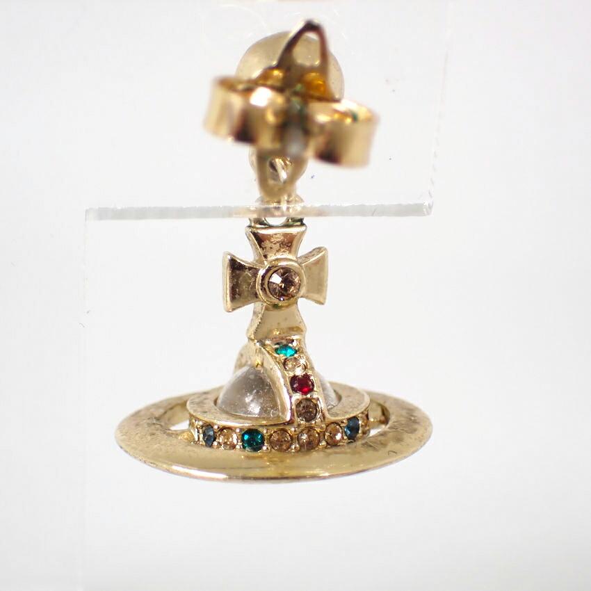 Pre-owned Vivienne Westwood Orb Gold Earrings/j67-1