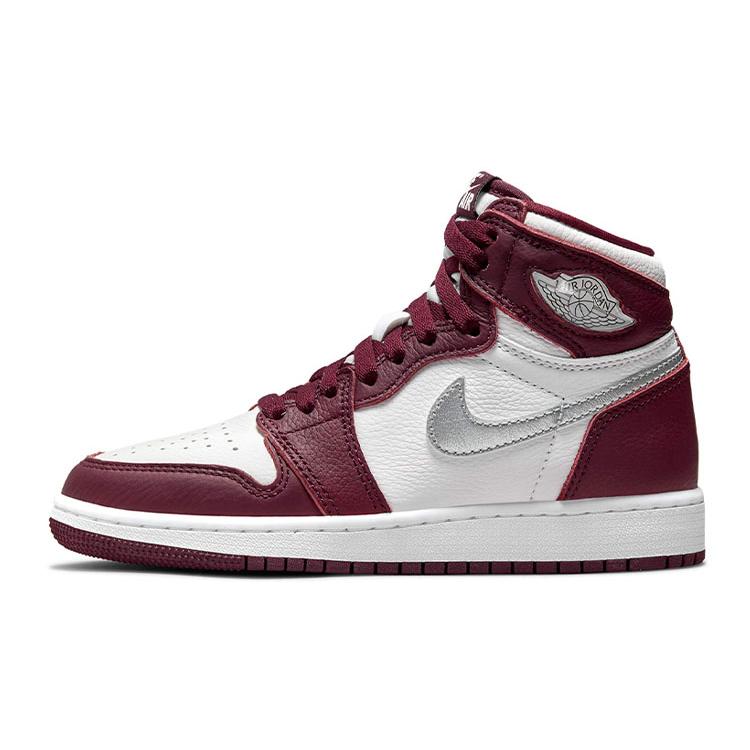 Jordan Air Jordan 1 Retro High OG Bordeaux Comfortable Versatile Leather Bordeaux Cushioning High top 575441-611 38.5