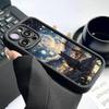 Starry Night Black Cat Moon Wave Silhouette Art  Phone Case for iPhone 17 16 15 14 13 12 11 Series Pro Max Plus