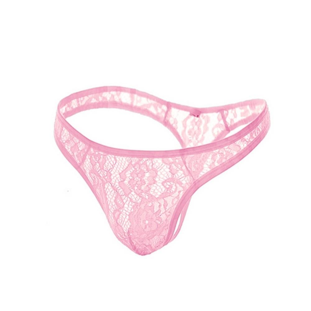 Underpants Men Lace Hollow Thongs Thin Mesh Male Briefs Men's Sheer Lace Panties Summer