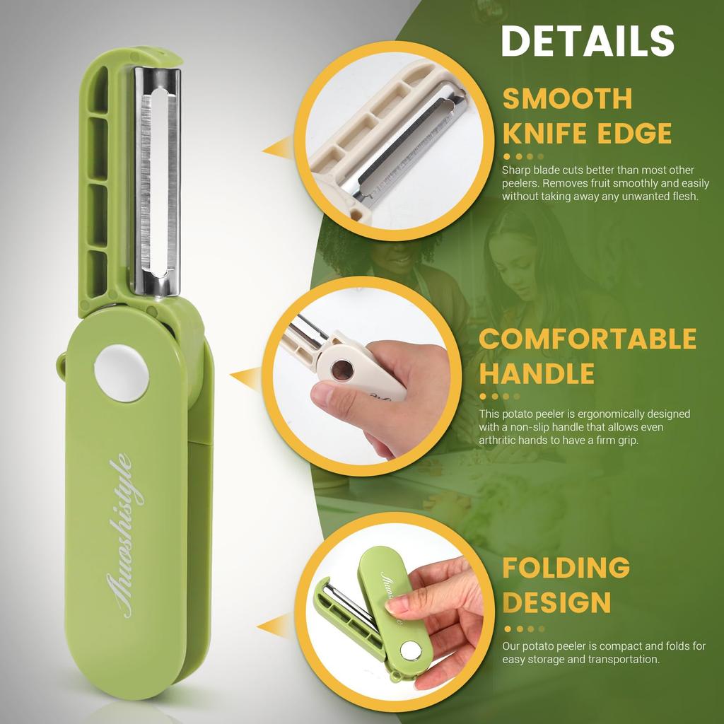 Mini Portable Fruit Multifunctional Stainless Steel Peeler Household Kitchen Vegetable Peeler Folding Paring 7
