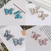 None Crystal Butterfly Earrings With Diamond Embellishments For Women