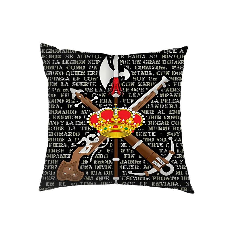 Spanish Legion Espanola Flag Double Print Cushion Covers Navy Armada Pillowcase Living Room Decor Throw Pillow Case Cover