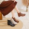 Fashion GKTINOO 2025 Summer Ankle Boots Genuine Leather Shoes Women Mid Heels Sandals Side Zip Boots Cutout Breathable Mujer Zapatos