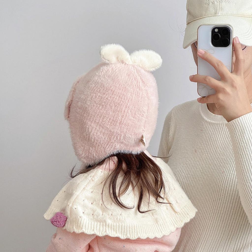 Baby Plush Hat For Girls With Cartoon Design And Warmth For Winter Comfort
