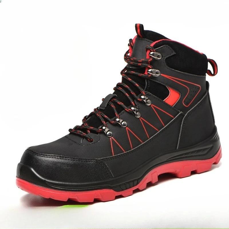 

Мужская рабочая защитная обувь. Высокие противоударные рабочие кроссовки. Противопирсинговые рабочие ботинки. Неразрушимая обувь со стальным носком для мужских защитных сапог. 42 чёрный