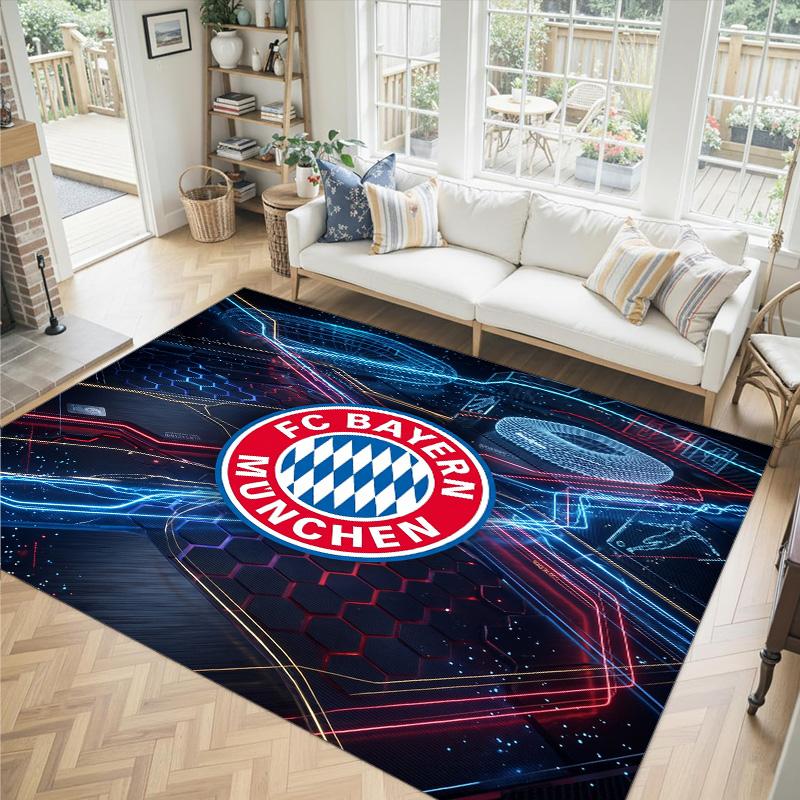 Design Bayernu Mnichov Křišťálový sametový koberec Útulný Ne?Protiskluzová tištěná předložka do ložnice, obývacího pokoje, předsíně