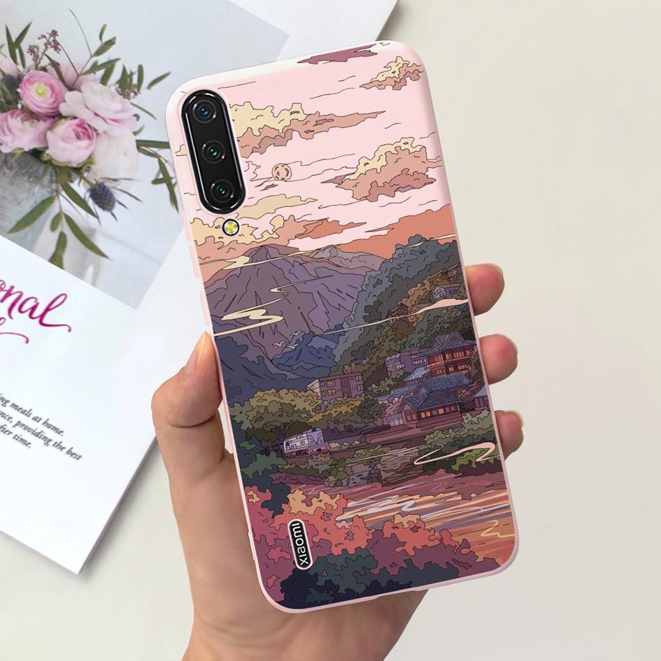 For Xiaomi Mi 9 Case Mi 9 Lite Back Cover Fashion Flower Slim Soft Silicone Funda On Xiaomi Mi 9 SE Mi9 Mi 9Lite Shockproof Capa