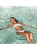 1Pcs Inflatable Swimming Pool Hanging Net Inflatable Float Foldableable Backrest Transparent Sequin Inflatable Float