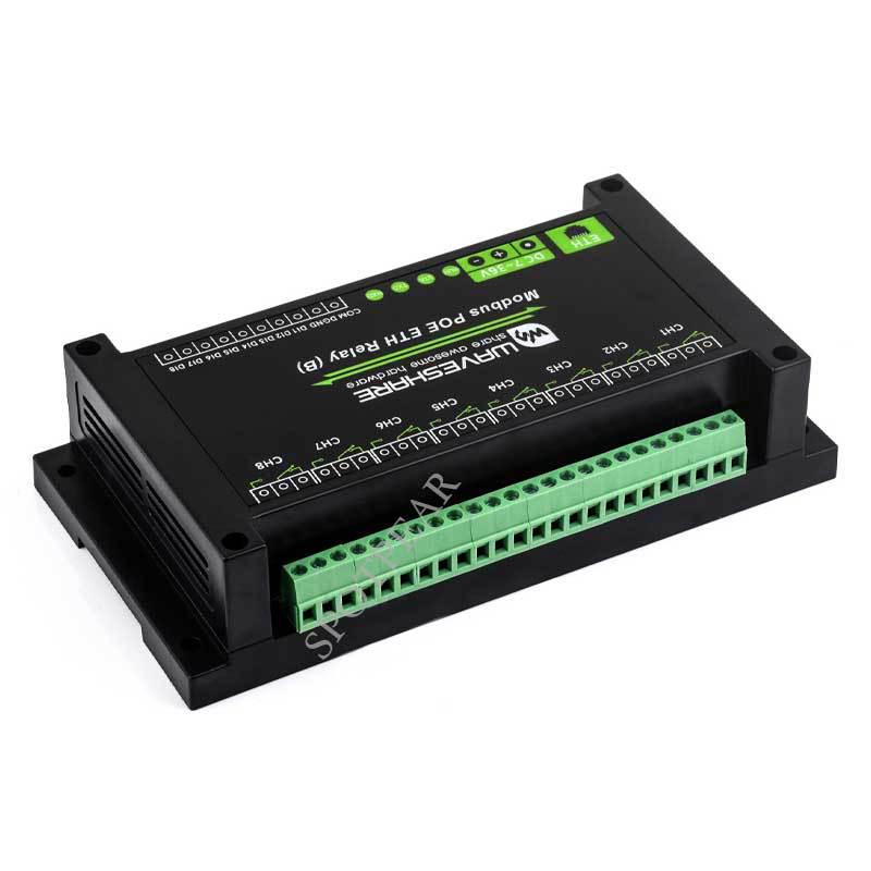 Industrial Ethernet Relay: 8-Way PoE Power Supply, Modbus RTU/TCP IoT Module