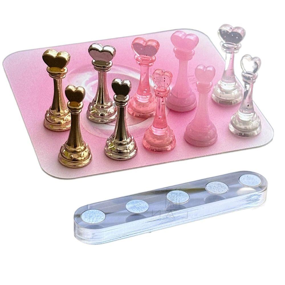 

Reusable Love Nail Holder Set Press on Nail Art Showing Shelves Nail Tips Display Kit False Nail 1 row clear pink