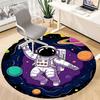1pc Space Explorer Office Round Area Rug, Under Office Chairs Bedroom Living Room Home Decor, Room Deco