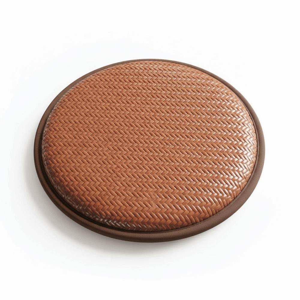 Woven Texture Tatami Floor Cushion Soft Meditation Mat Durable Round Floor Cushion  Bedroom кофейный