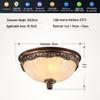 European Retro Dimmable LED Ceiling Light for Hallway, Balcony, or Bedroom