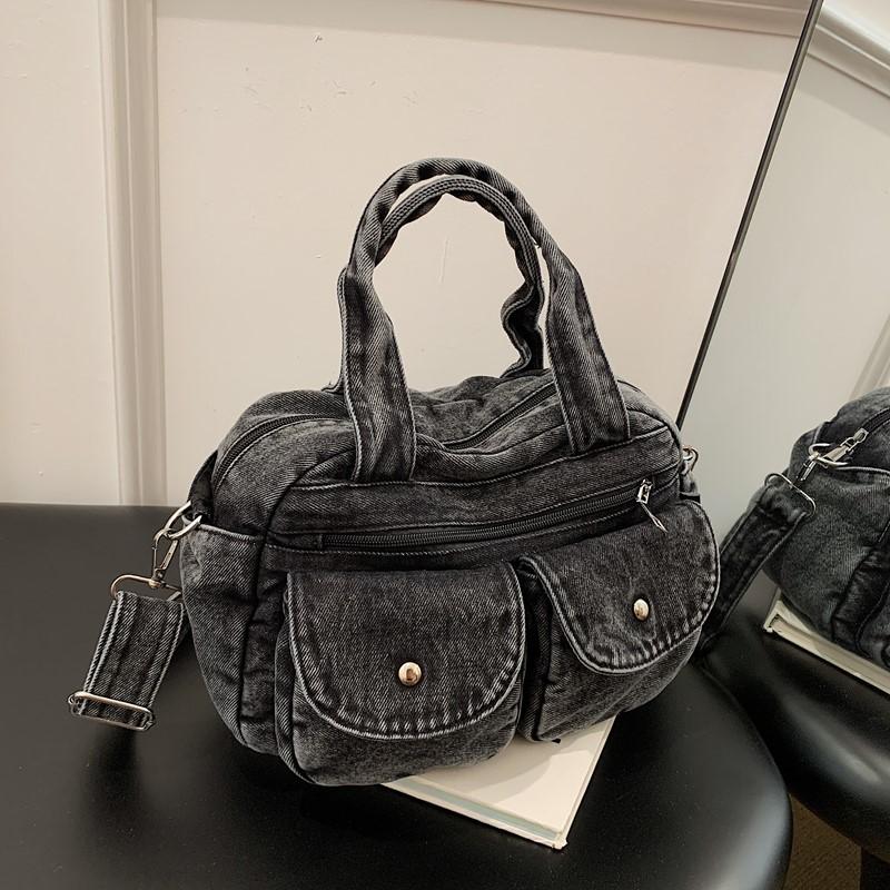 Vintage Denim Women's Bag Large Capacity Stitching Tote Women's Bag