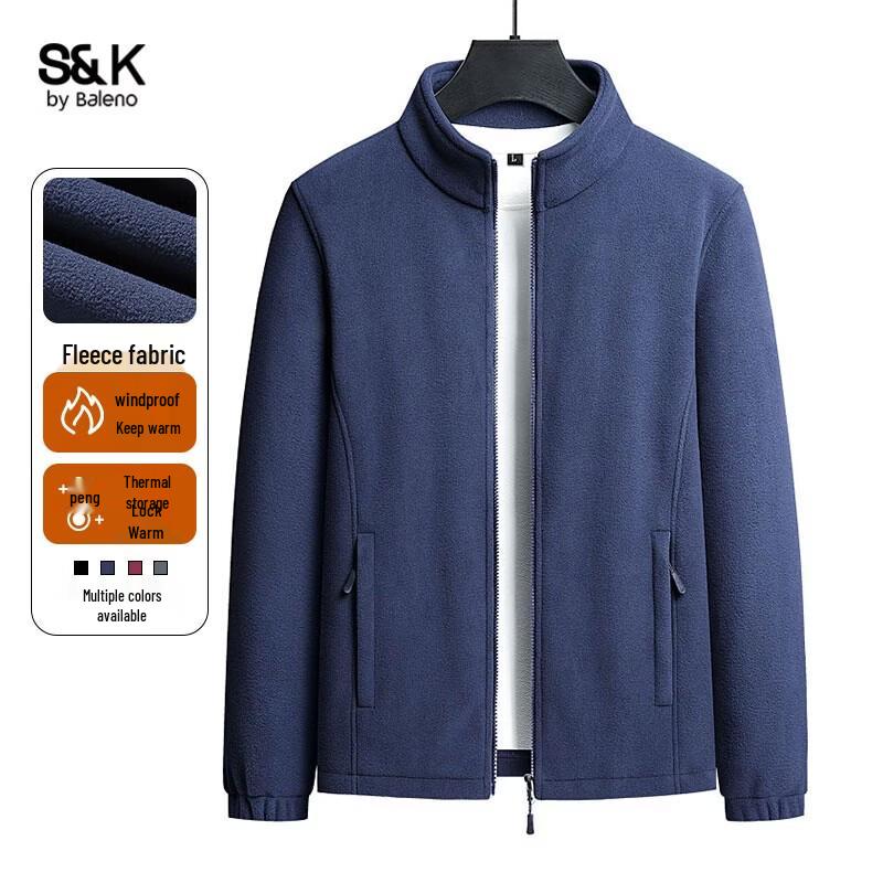 Baleno Men's S&K Series Stand-Collar Fleece-Lined Reversible Jacket