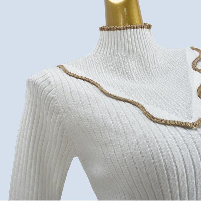 Half-High Collar Inner Match Sweater Fall and Winter Inner Wear Western Style Warm Pullover Knitting Bottoming Shirt Knitted Tops