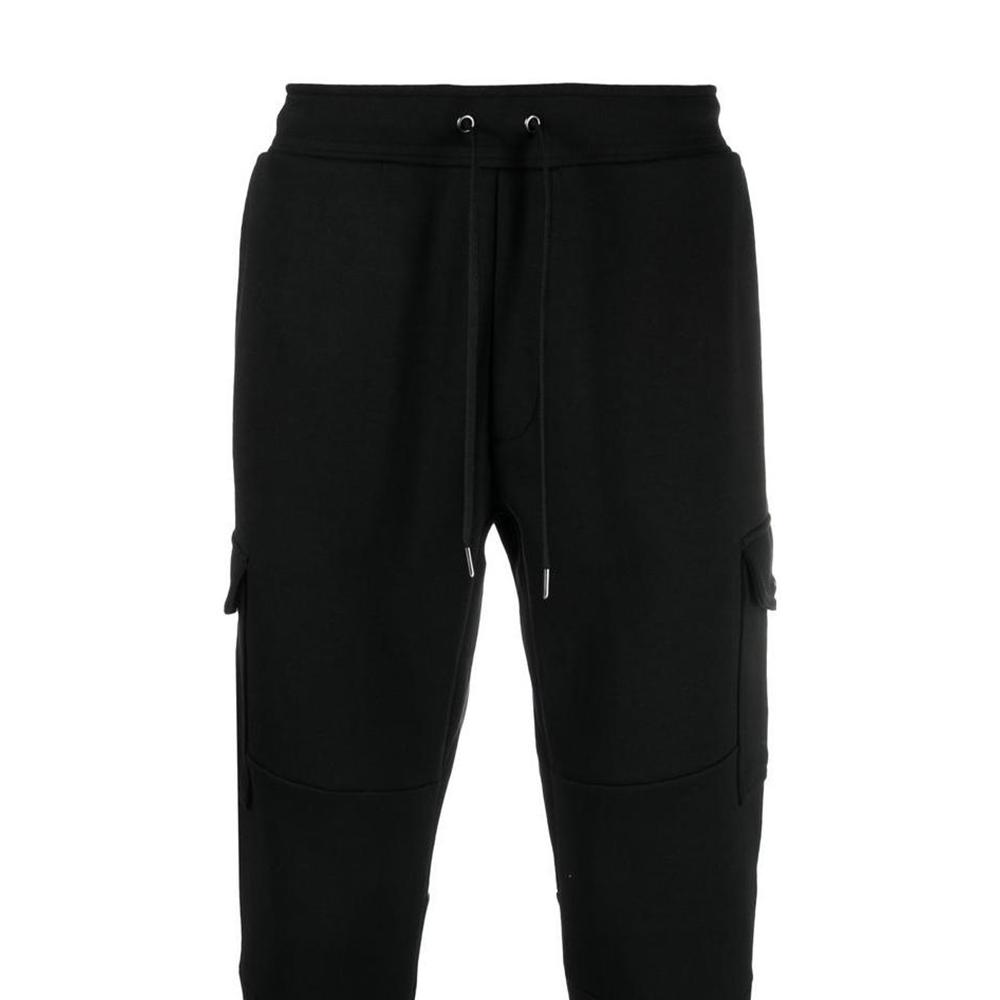 Polo Ralph Lauren FW22 Solid Color Drawstring Athletic Pants Men Bottoms Black 710881522-004