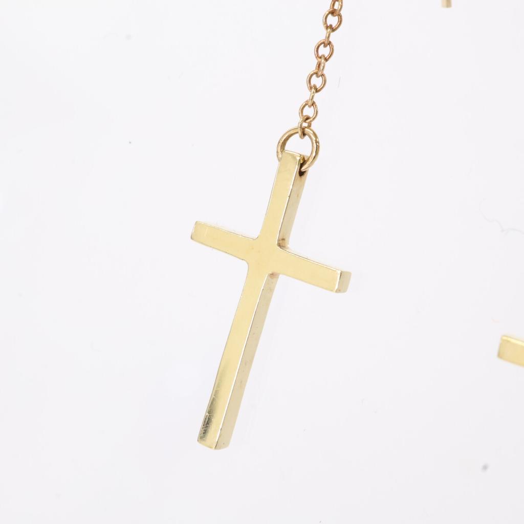 MIZUKI 14K Cross Chain Earring goldUsed