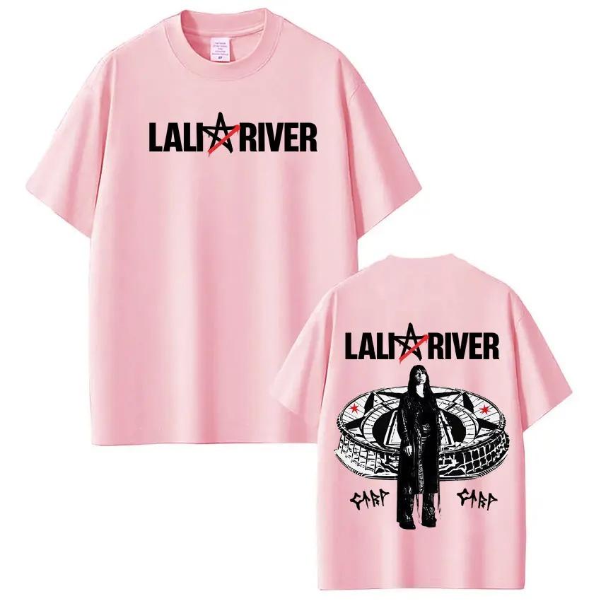 Singer Lali River Tour 2026 Print Tshirt Men Women Fashion T-shirts Summer Short-sleeved Loose Casual Cotton Retro T-shirts